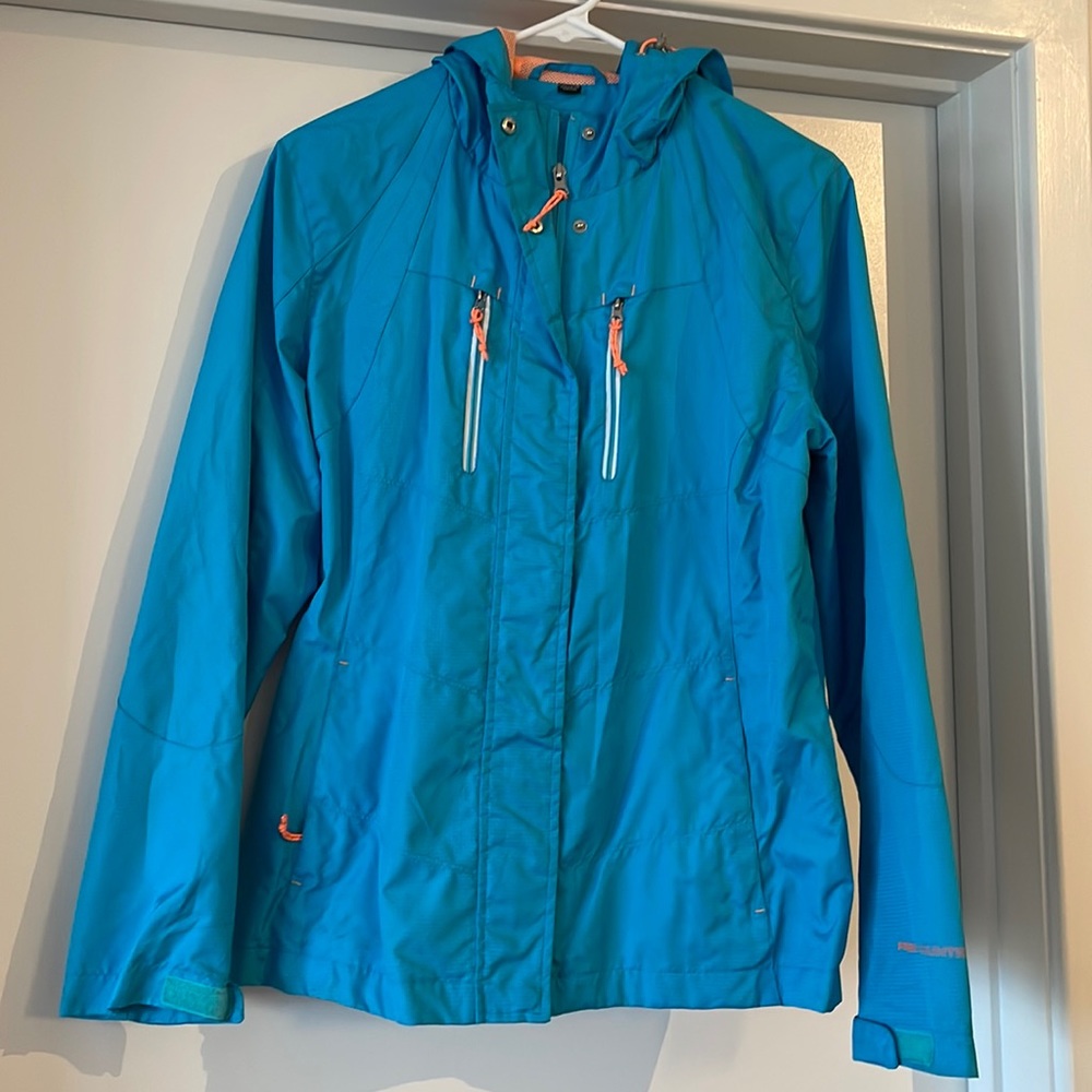 Free Country Zip Down, Wind Breaker Jacket - Light Blue - Size Medium